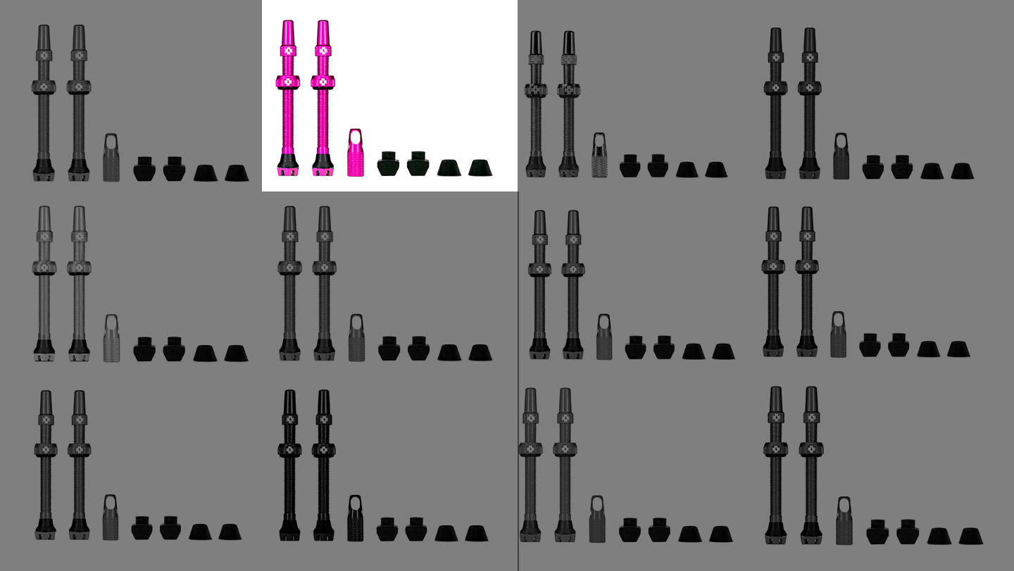 Muc Off Tubeless Valve Kit V2 Universal 44 mm - pink