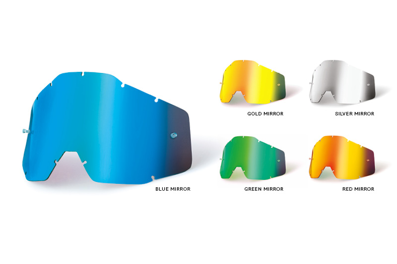 100% Youth Mirror Replacement anti fog lenses - blue uni